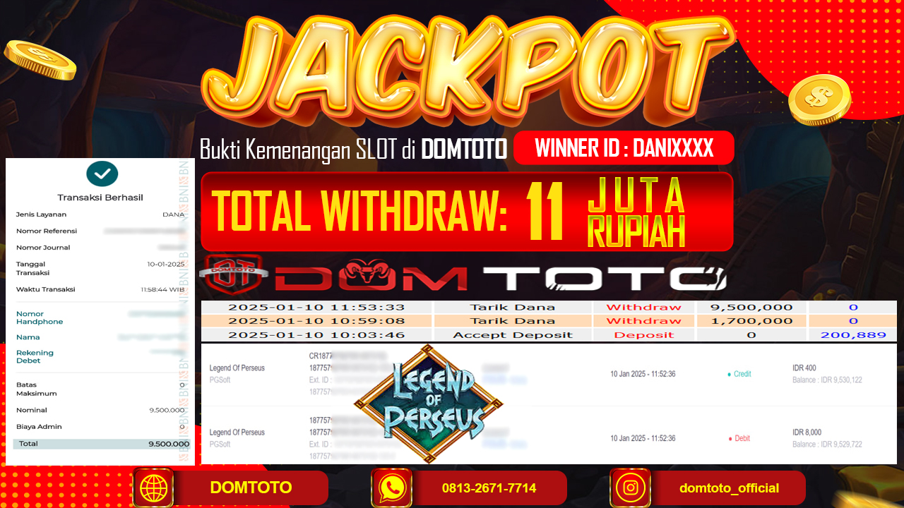 JACKPOT SLOT LEGEND OF PERSEUS 10 JANUARI 2025